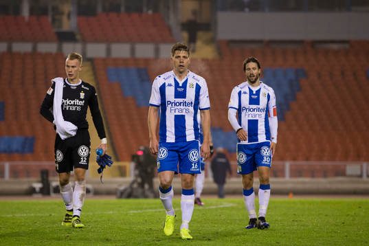 IFK Göteborgs målvakt Pontus Dahlberg, Mikael Boman och