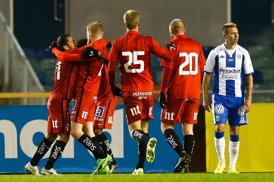 Norrköpings spelare jublar