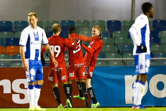 Norrköpings spelare jublar