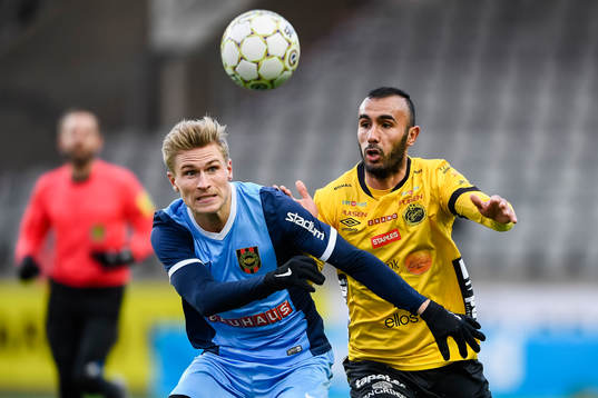 Brommapojkarnas Carl Starfelt och Elfsborgs Issam Jebali