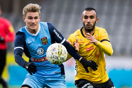 Brommapojkarnas Carl Starfelt och Elfsborgs Issam Jebali