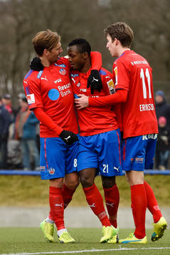 Helsingborgs Adam Eriksson, Martin Christensen  och Monday
