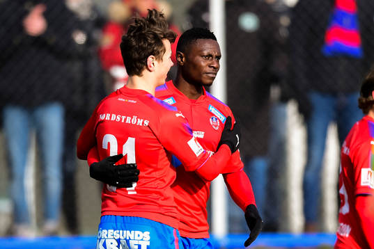 Helsingborgs Oke Akpoveta  och Alex Timossi Andersson