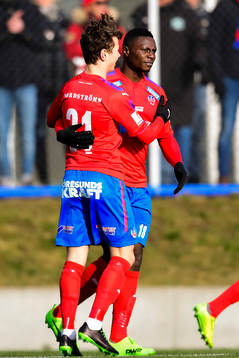 Helsingborgs Oke Akpoveta  och Alex Timossi Andersson