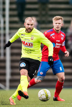 Kristianstads Emil Åberg och Helsingborgs Andreas Landgren