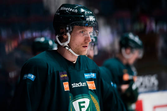 Färjestads Johan Ryno före åttondelsfinal 2 i