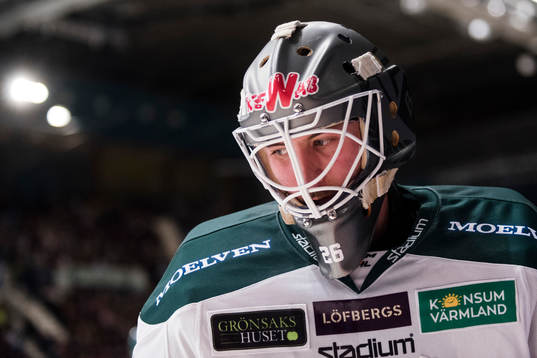 Färjestads målvakt Stefan Steen deppar