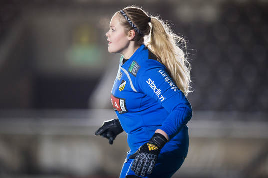 Häckens målvakt Sanna Eriksson