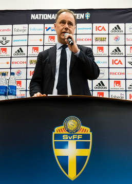 Sveriges presschef Niklas Bodell