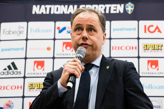 Sveriges presschef Niklas Bodell