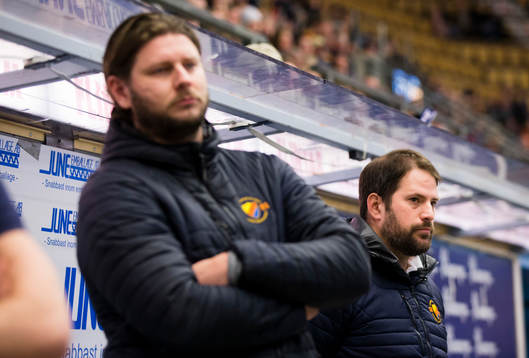 Djurgårdens assisterande Andreas Holmqvist och tränare