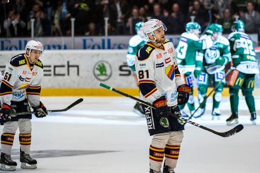 Djurgårdens Markus Ljungh och Calle Ridderwall deppar