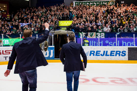 Färjestads tränare Leif Carlsson och assisterande