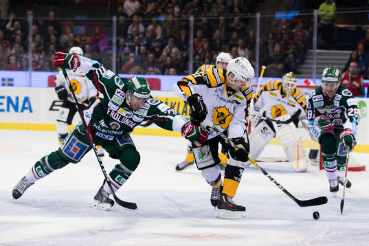 Frölundas Joel Lundqvist och Johan Sundström mot