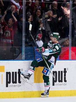 Frölundas Nicklas Lasu jublar
