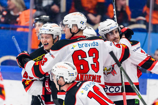 Malmö Redhawks Rhett Rakhshani, Fredrik Händemark och
