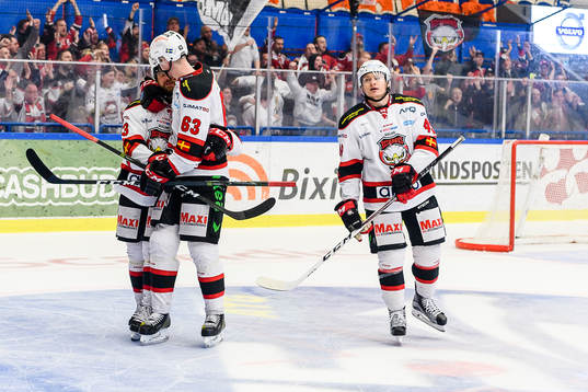 Malmö Redhawks Nichlas Hardt, Fredrik Händemark och Rhett
