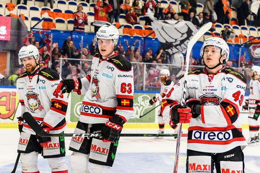 Malmö Redhawks Nichlas Hardt, Fredrik Händemark och Rhett