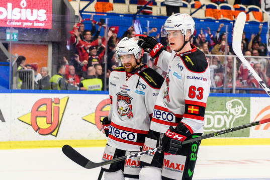 Malmö Redhawks Nichlas Hardt, Fredrik Händemark och Rhett