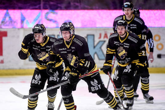 under ishockeymatchen i Hockeyallsvenskans playoff mellan