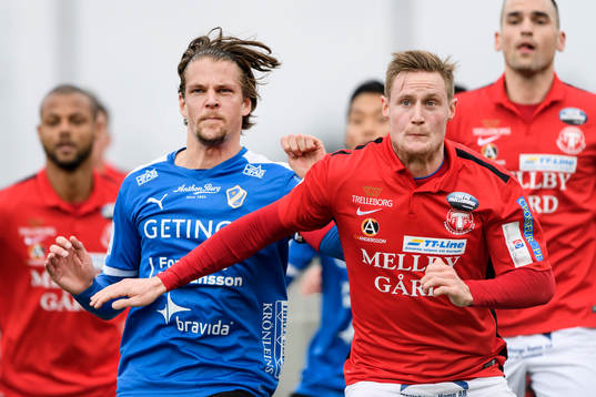 Halmstads Fredrik Liverstam och Trelleborgs Anton Tideman