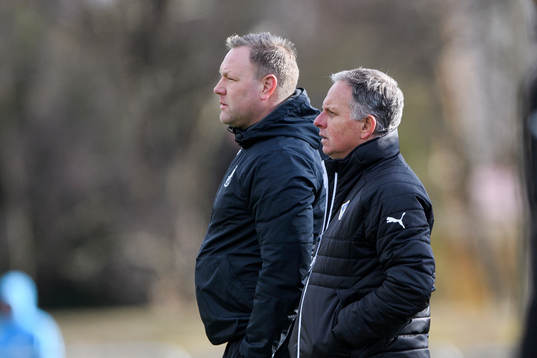 Trelleborgs tränare Patrick Winqvist och Halmstads