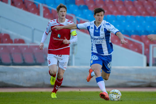 Kalmars Rasmus Elm och IFK Göteborgs Mads Winther Albaek