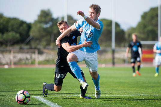 Moldes Ole Martin Rindaroy och Malmö FFs Anton Tinnerholm
