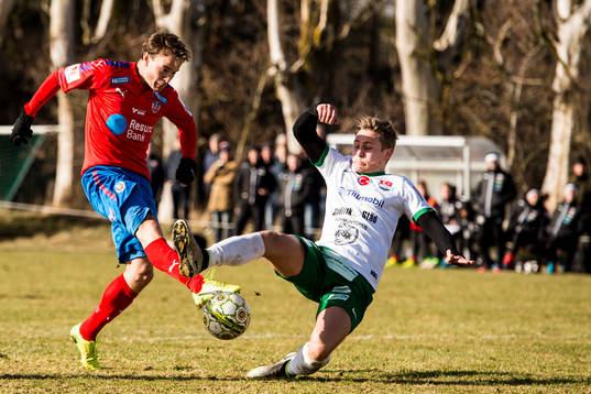 Helsingborgs Anton Wede gör 3-0 förbi Prespas Christoffer
