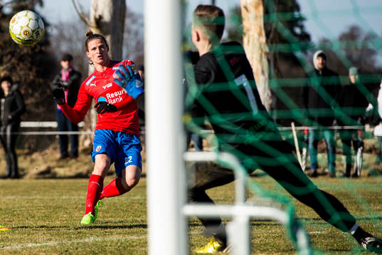 Helsingborgs Jesper Lange gör 6-0 bakom Prespas målvakt