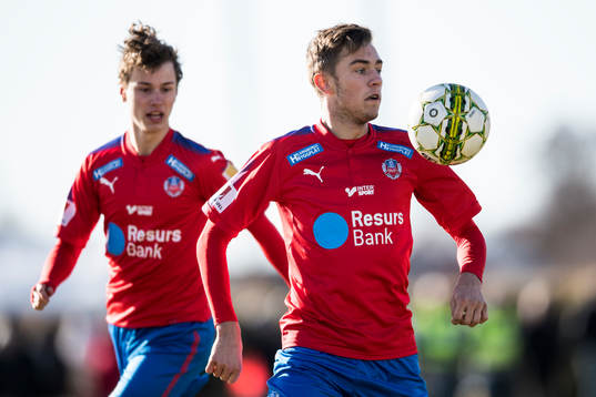 Helsingborgs Alex Timossi Andersson och Casper Seger