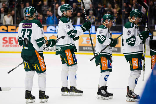 Färjestads Anton Grundel, Alexander Leandersson, Marcus