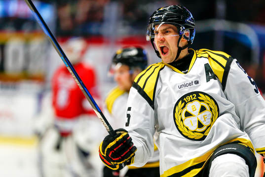 Brynäs Lukas Kilström jublar