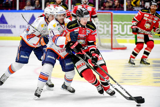 Malmö Redhawks Lars Bryggman och Växjös Cory Murphy