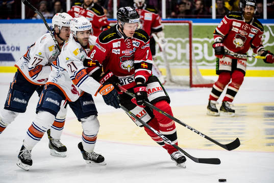 Malmö Redhawks Lars Bryggman mot Växjös Pontus