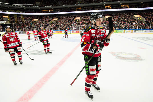 Malmö Redhawks Lars Bryggman, Andreas Thuresson och