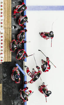 Malmö Redhawks spelare deppar