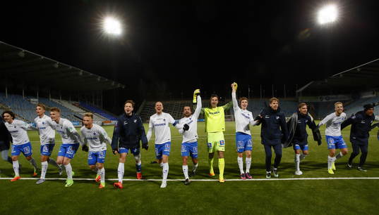 Norrköpings spelare jublar