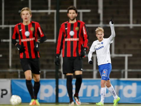 Norrköpings Kalle Holmberg jublar