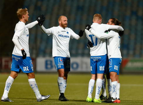 Norrköpings spelare jublar