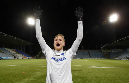 Norrköpings Kalle Holmberg jublar