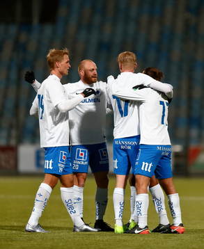 Norrköpings spelare jublar