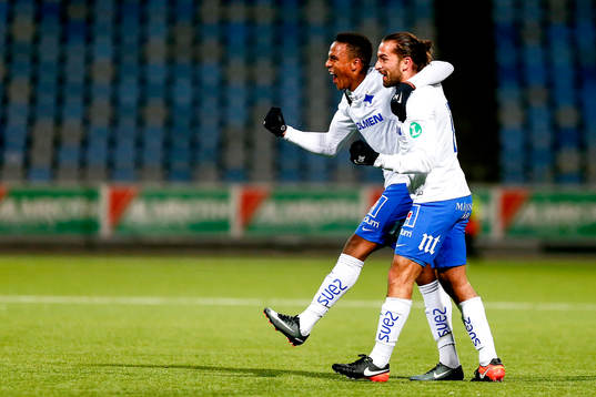 Norrköpings Niclas Eliasson och Christopher Telo jublar
