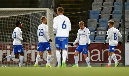 Norrköpings spelare jublar