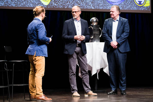 Konferencier Jesper Hussfelt, Lars-Christer Olsson,