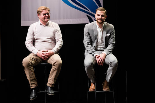 Kalmars tränare Peter Swärdh och Filip Sachpekidis
