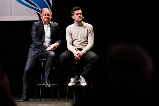 Halmstads tränare Jan Jönsson och Ivo Pekalski