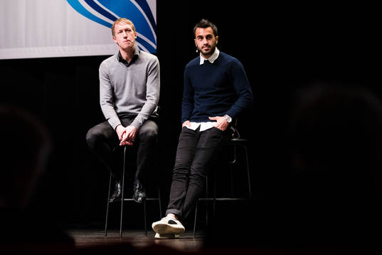 Östersunds tränare Graham Potter och Brwa Nouri