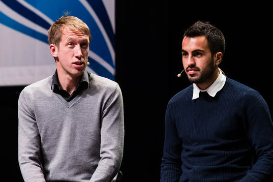 Östersunds tränare Graham Potter och Brwa Nouri