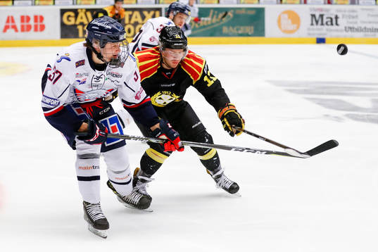 Linköpings Adam Ginning och Brynäs Kevin Clark